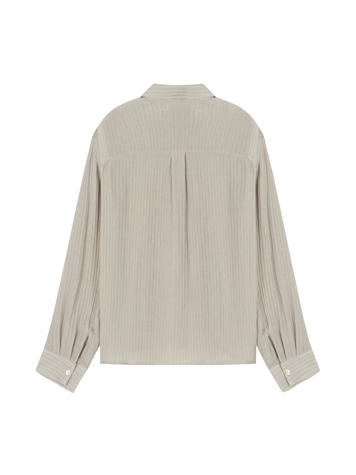 LINEN STRIPE SHIRT (SAND BEIGE)