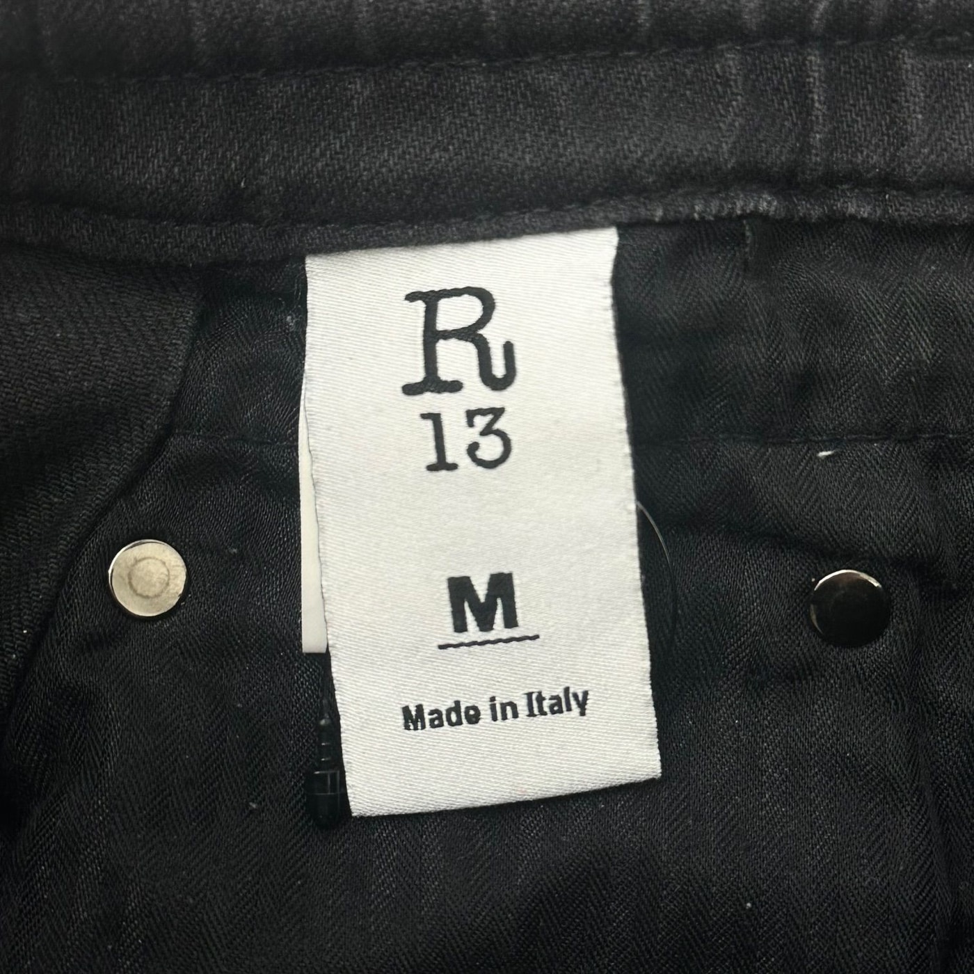 R13 Black Denim Baggy Pants