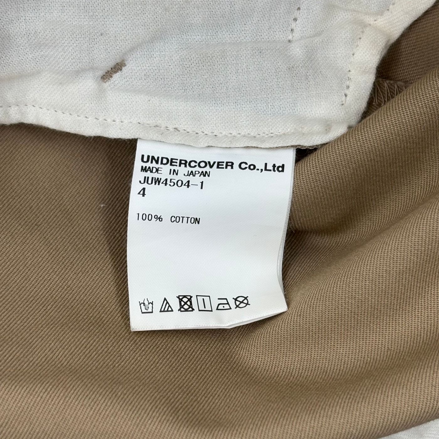 JohnUNDERCOVER Wide Leg Cotton Chino Pants