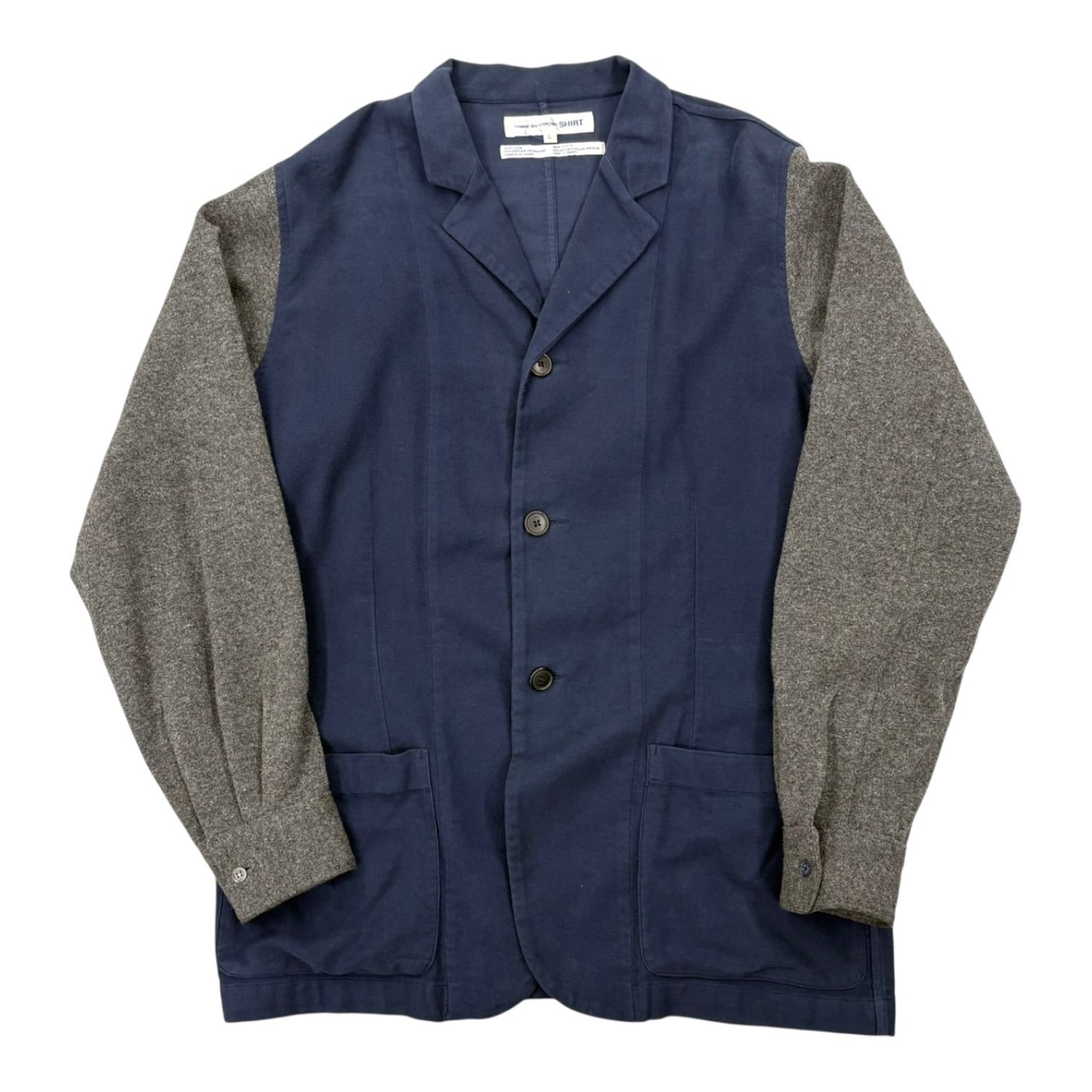 COMME des GARCONS Navy and Gray Jacket
