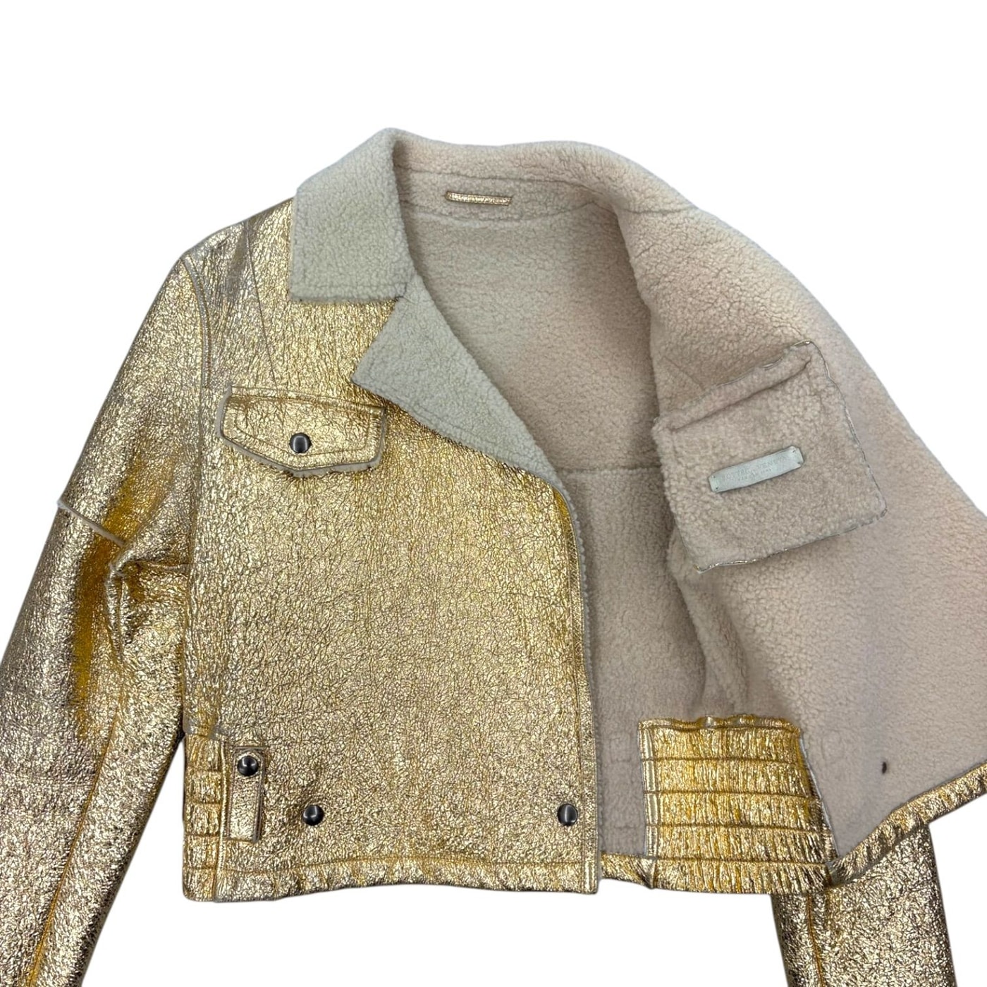 BOTTEGA VENETTA Gold Shimmer Jacket