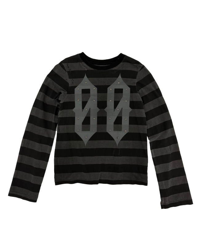 NAKRIN STRIPE LONG SLEEVE BLACK