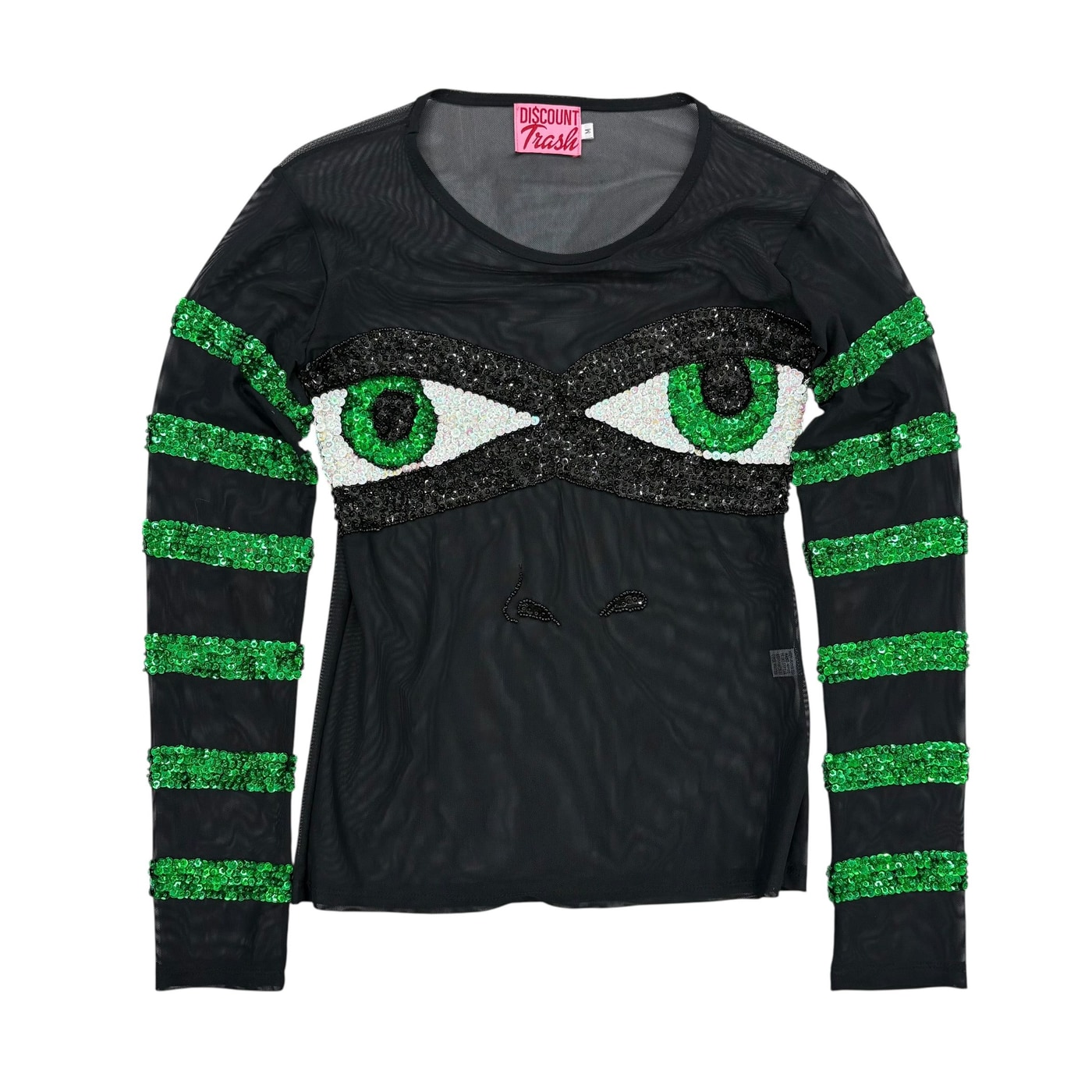 DISCOUNT UNIVERSE Sequin Eye Graphic Long Sleeve Top