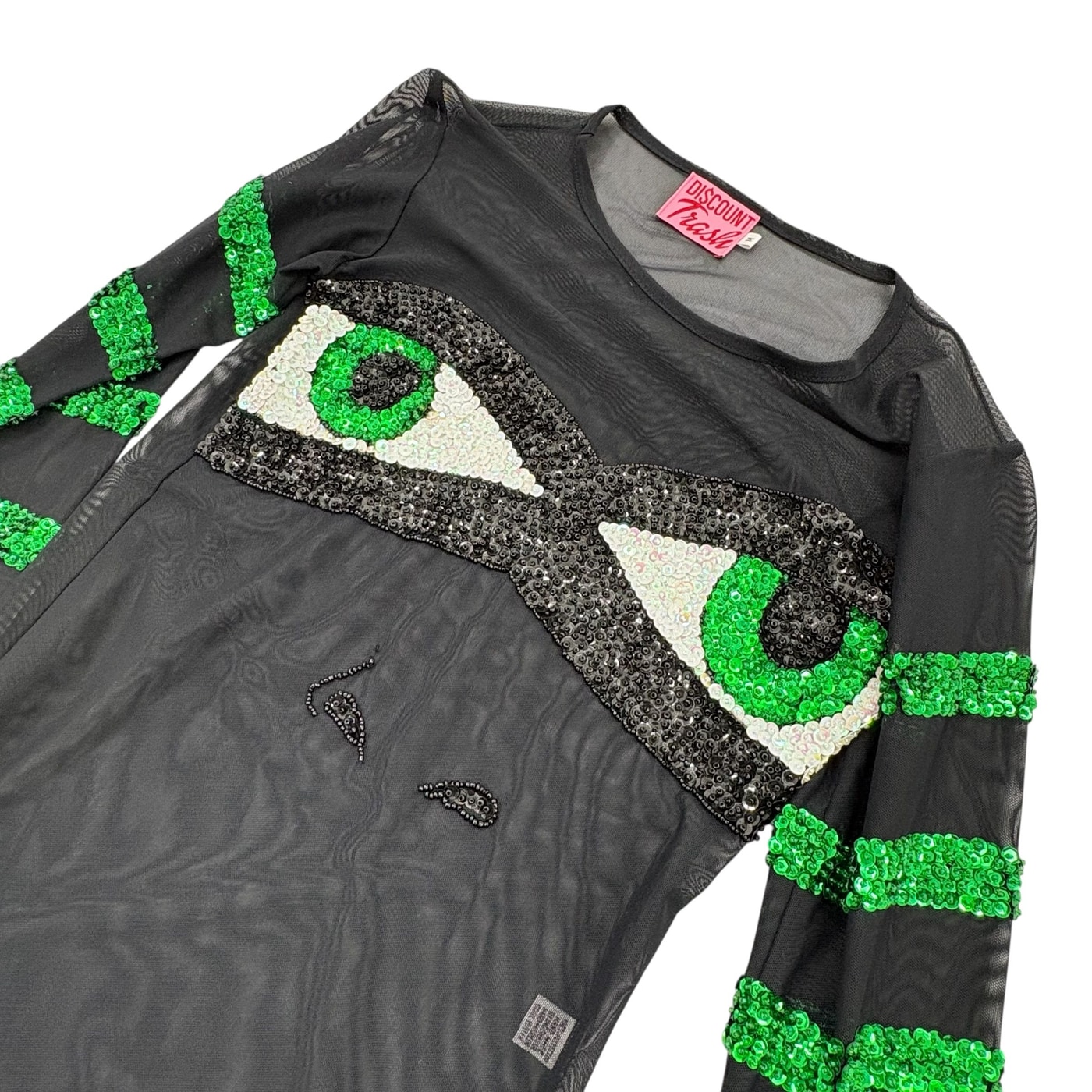 DISCOUNT UNIVERSE Sequin Eye Graphic Long Sleeve Top