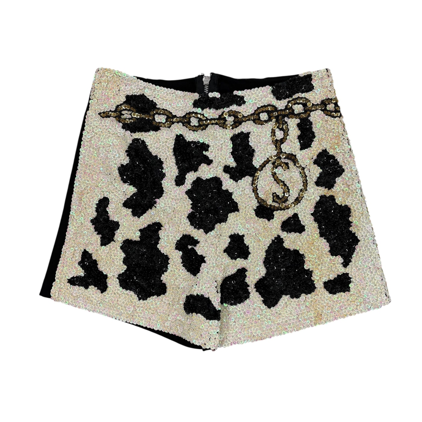 DISCOUNT UNIVERSE Sequin Cow Print Shorts