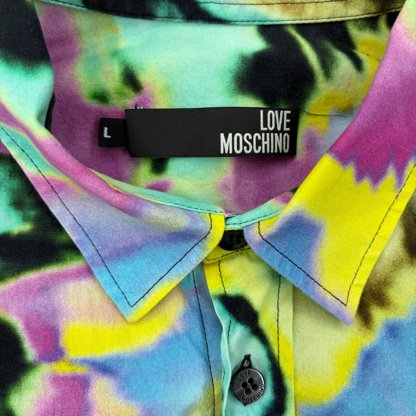 LOVE MOSCHINO Colorful Tie-Dye Shirt