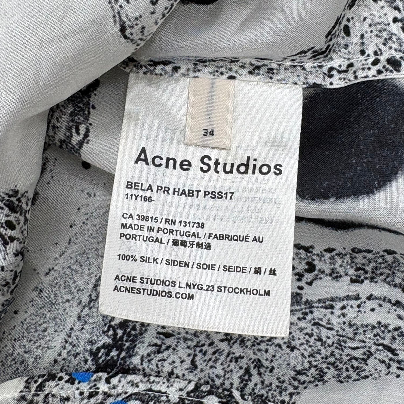 ACNE STUDIOS Abstract Pattern Shirt