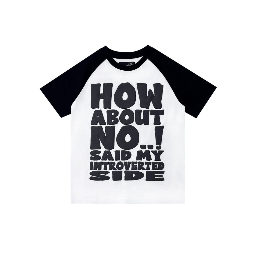 HOW ABOUT NO TEE (ブラック/ホワイト)