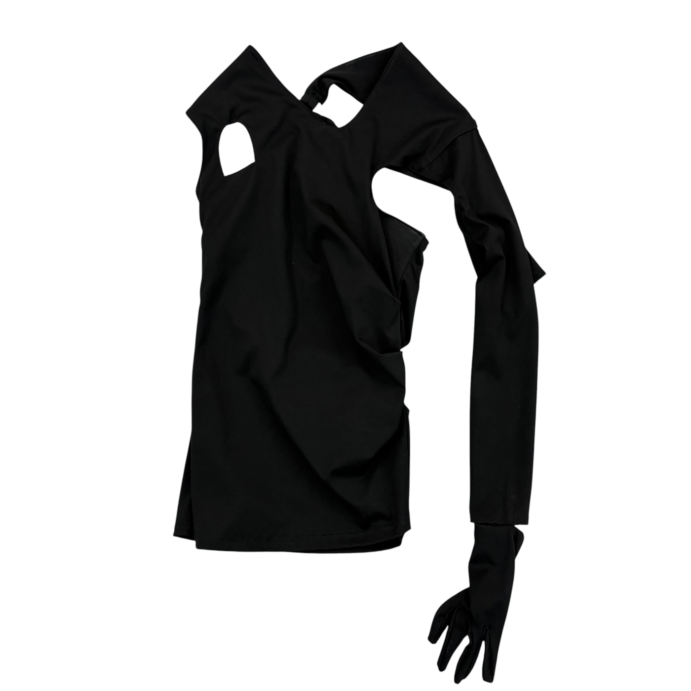 Heliot Emil Black Asymmetrical Top