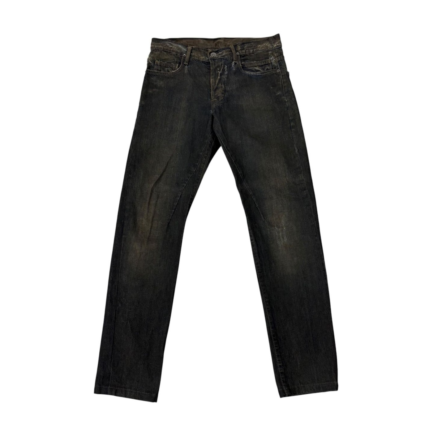 RICK OWENS DRKSHDW ブラック ウォッシュド デニム ジーンズ
