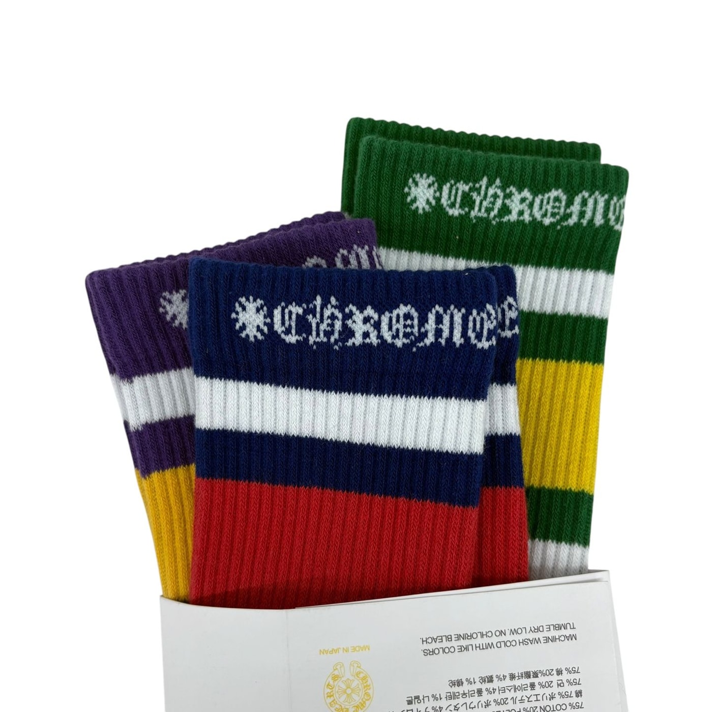 CHROME HEARTS Colorful Striped Socks
