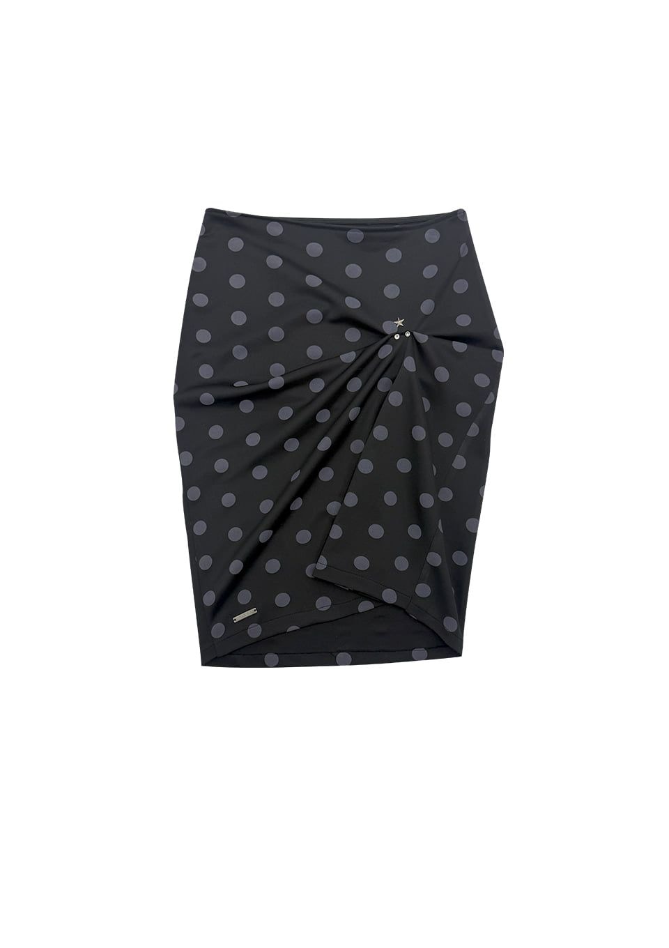 Asymmetrical Pintuck Skirt_Dot