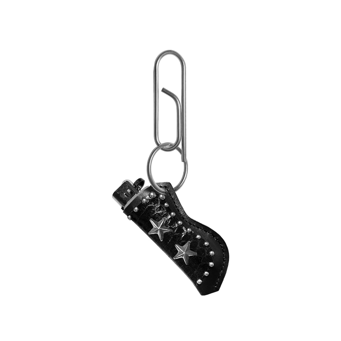 Double Star Leather Lighter Holder [Black] +Keyring