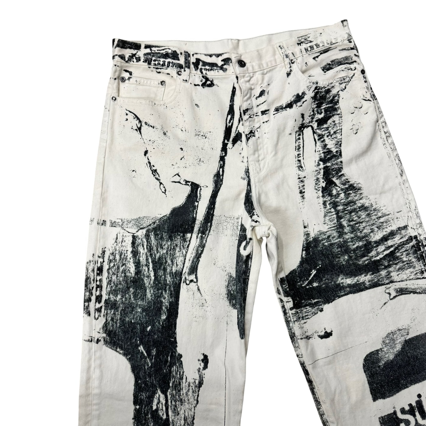 OFF-WHITE ペイント グラフィック ジーンズ