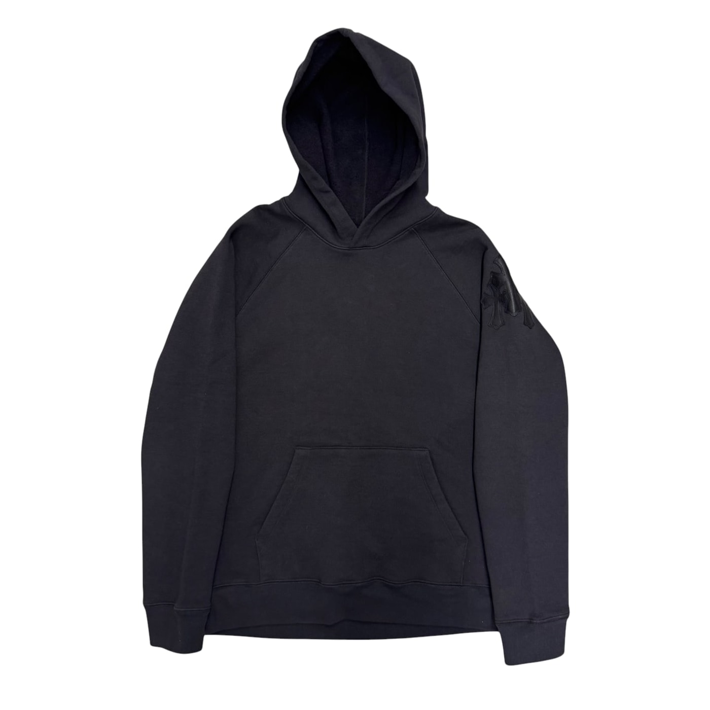 CHROME HEARTS Leather Cross Patch Hoodie