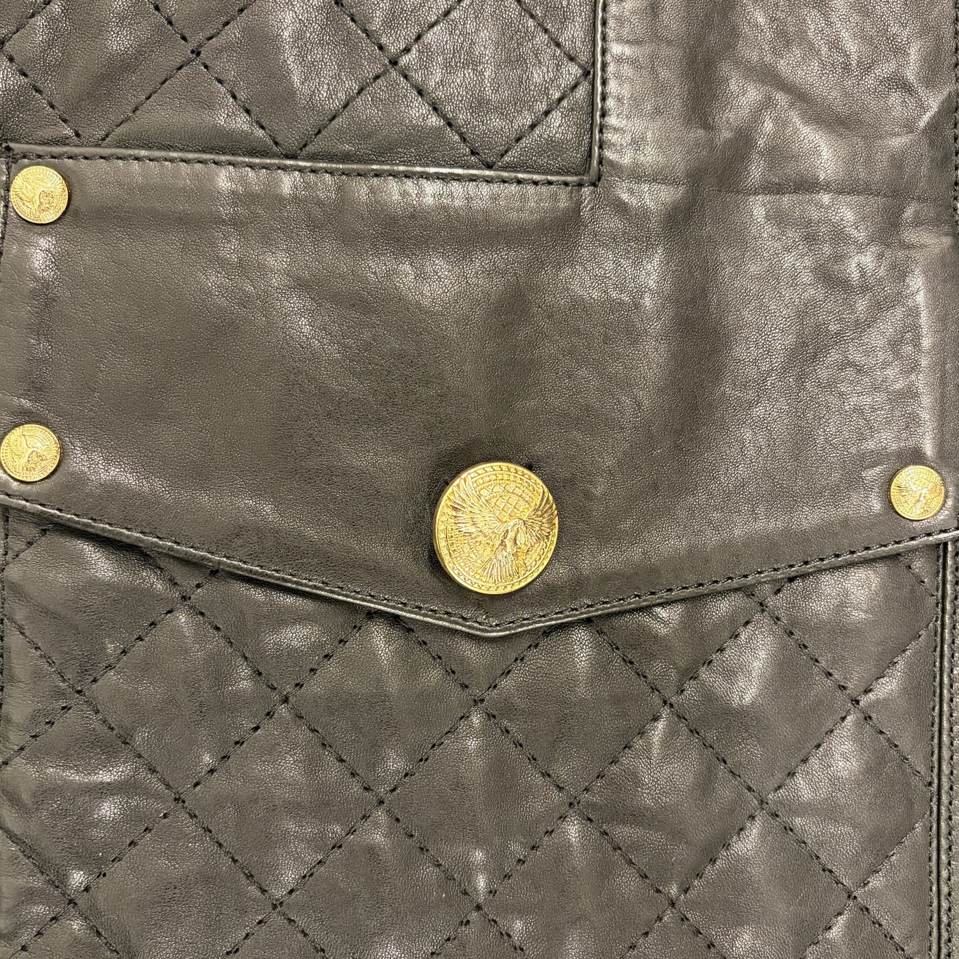 BALMAIN Quilted Leather Vest