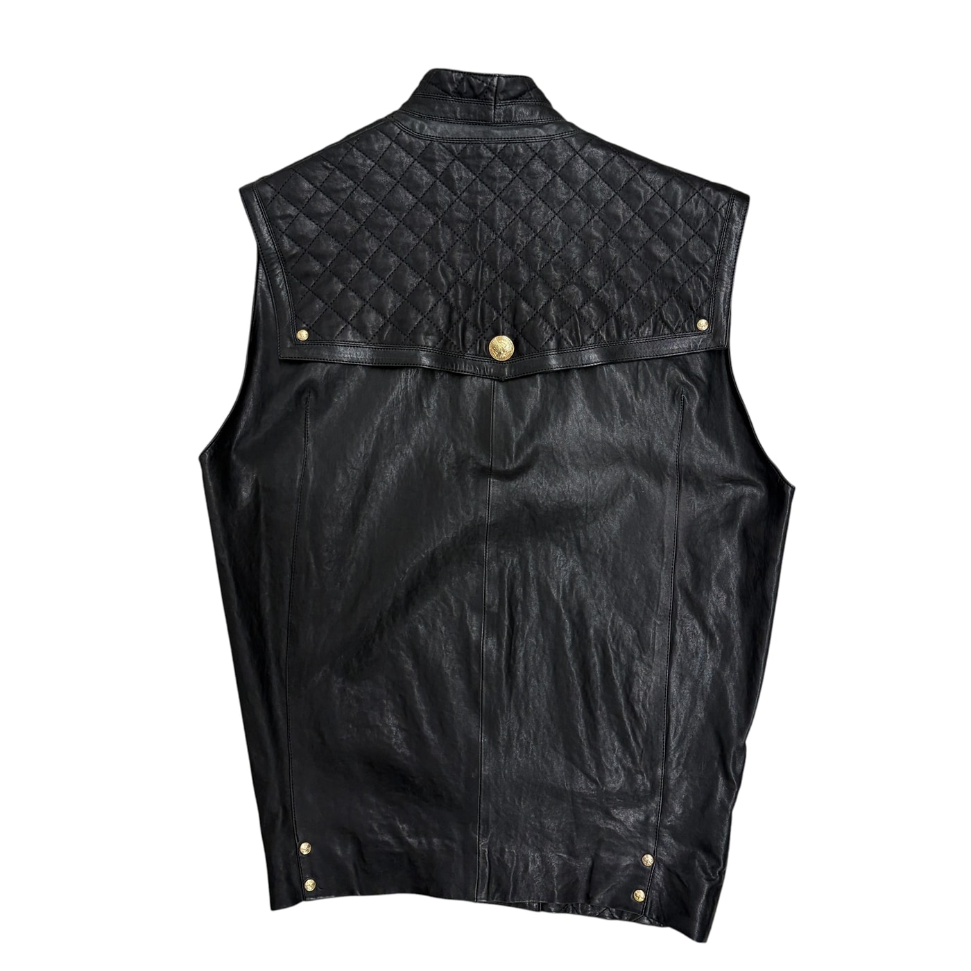 BALMAIN Quilted Leather Vest