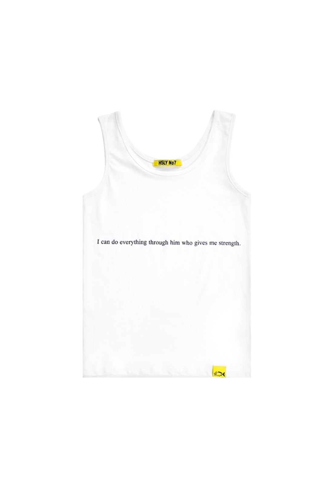 LETTERING SLEEVELESS T-SHIRTS_WHITE