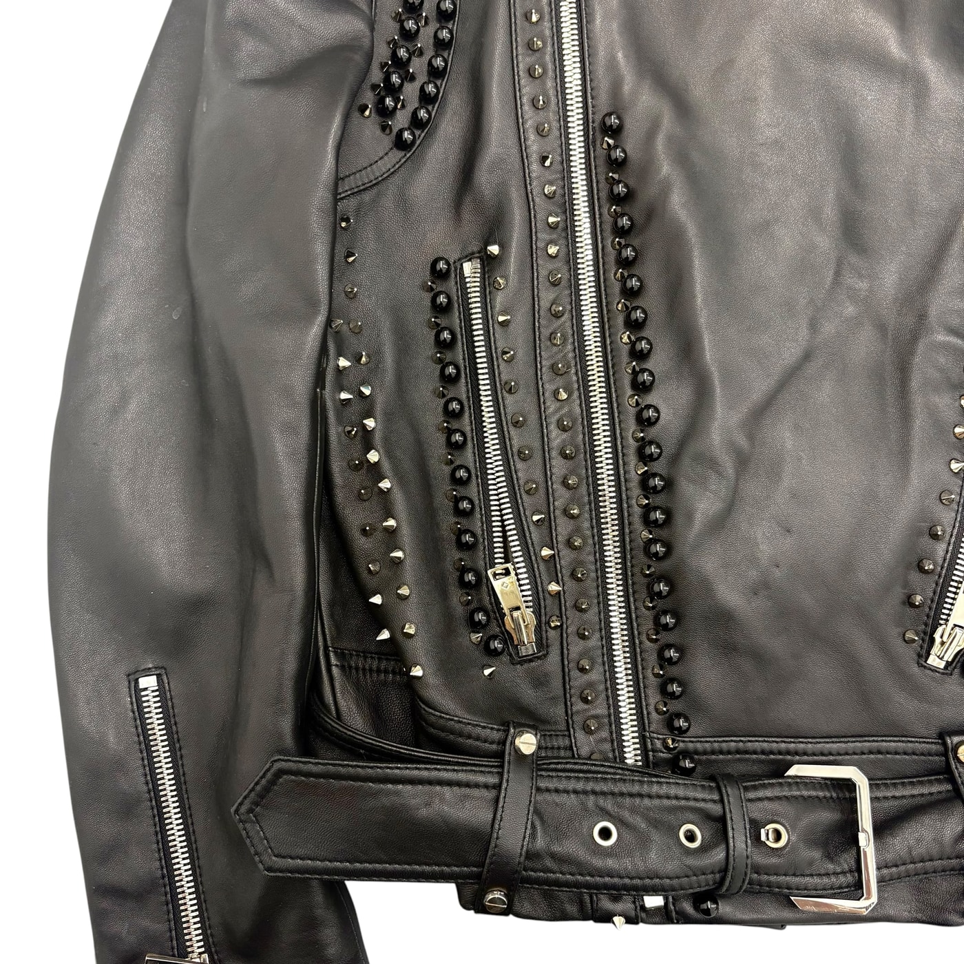 MCM Studded Leather Biker Jacket