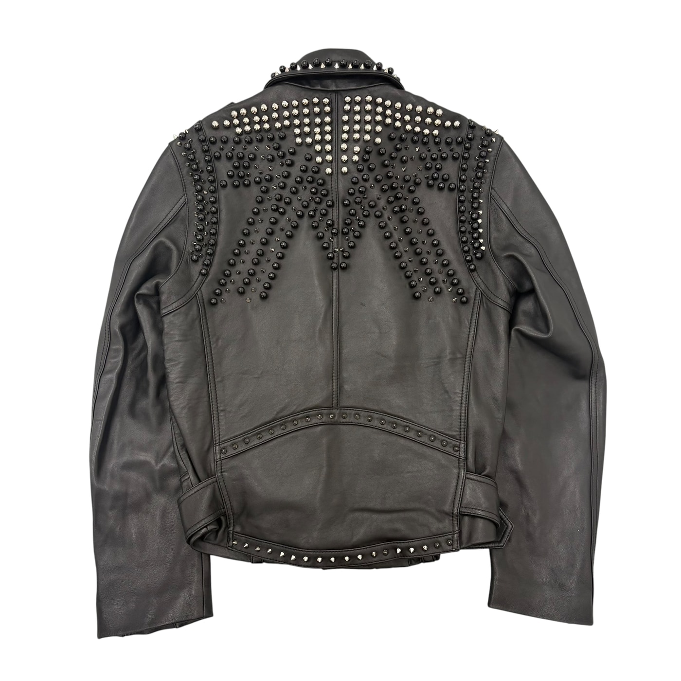 MCM Studded Leather Biker Jacket