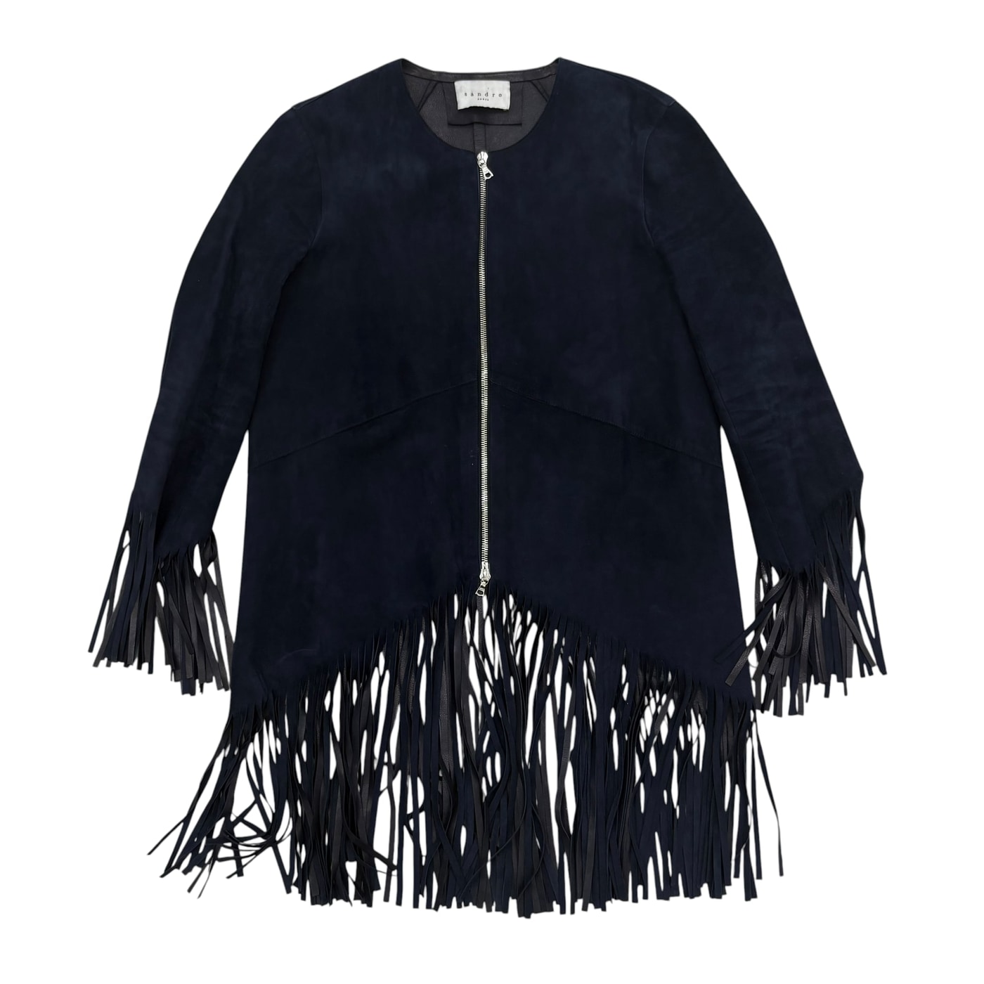 sandro Fringe Suede Jacket
