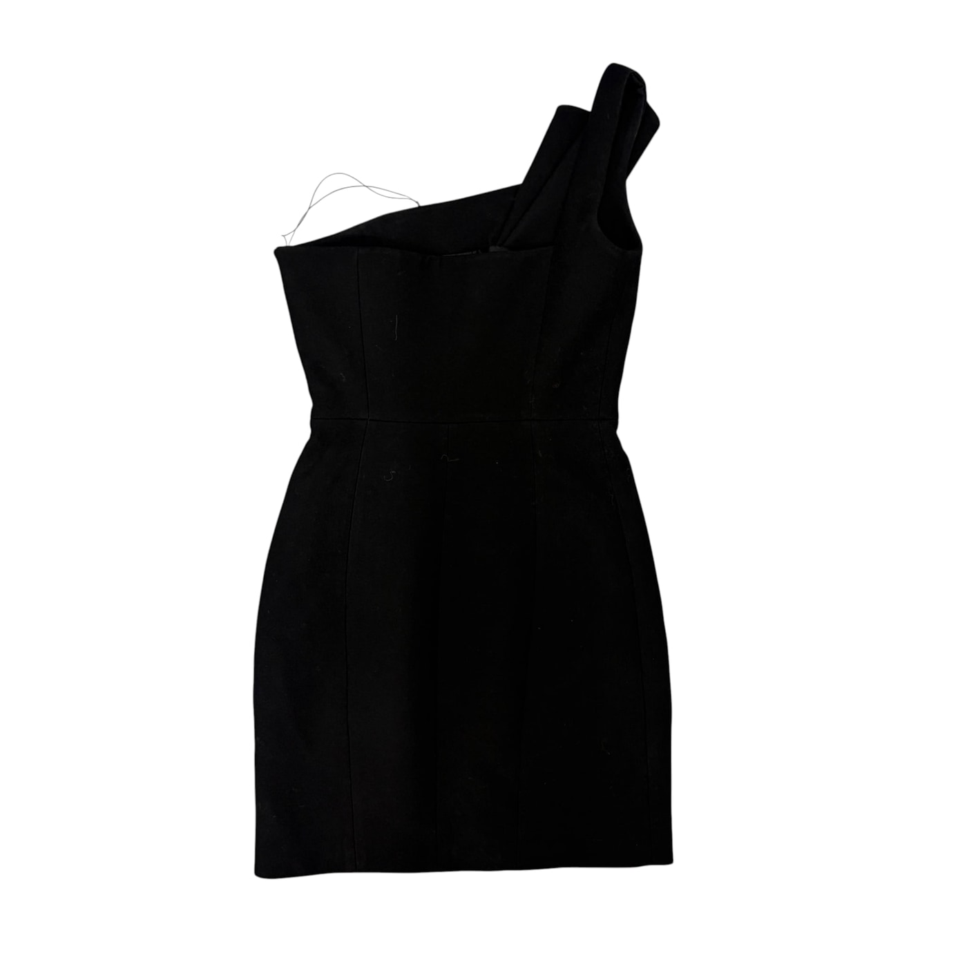 SAINT LAURENT One-Shoulder Black Dress