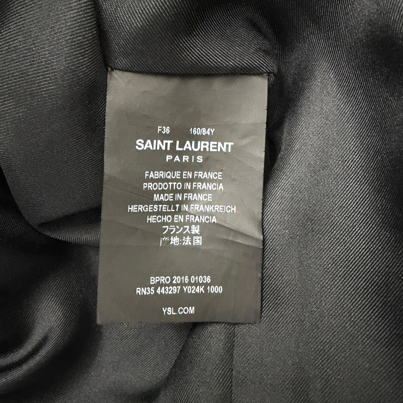 SAINT LAURENT One-Shoulder Black Dress