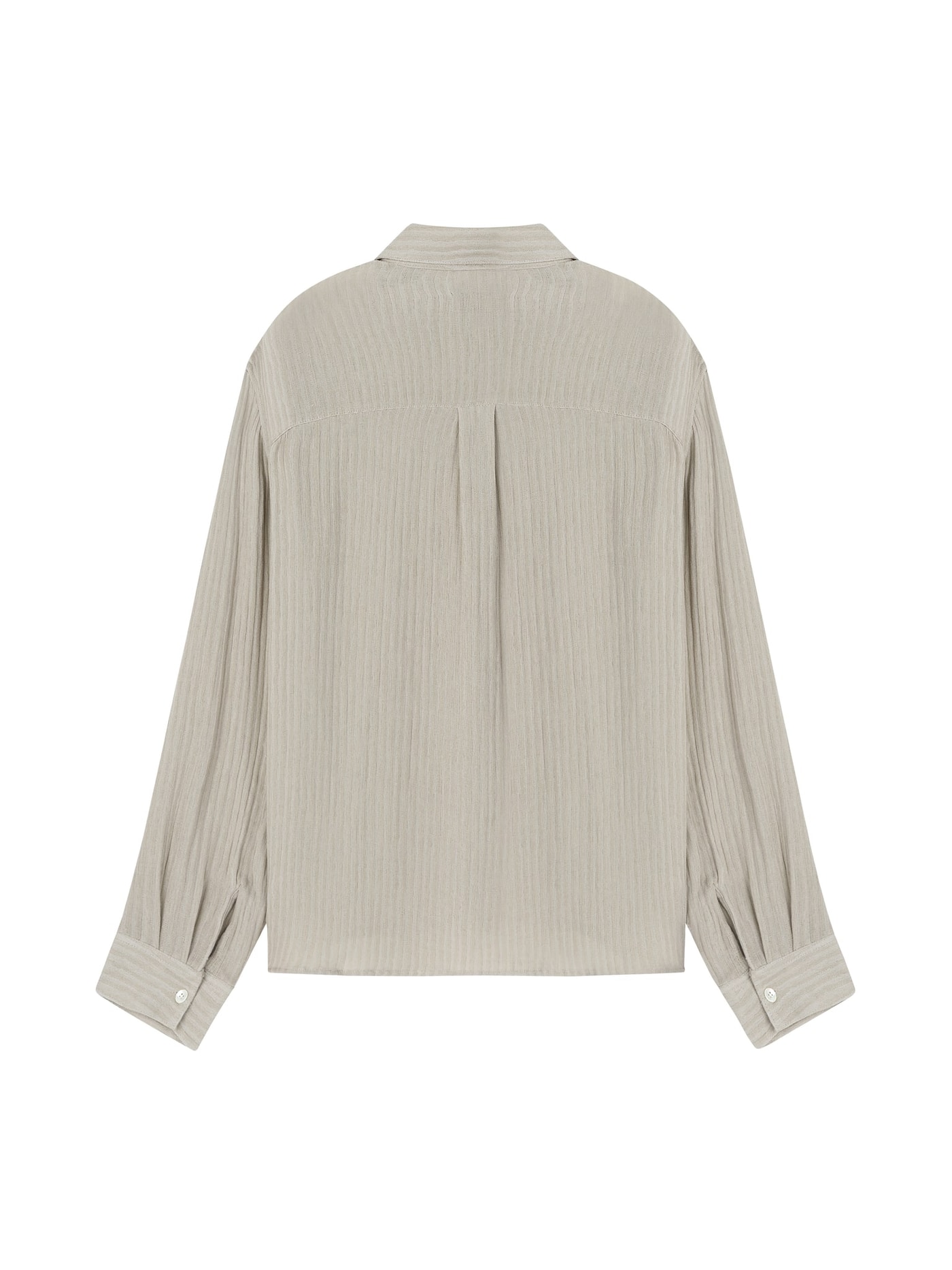 LINEN STRIPE SHIRT (SAND BEIGE)